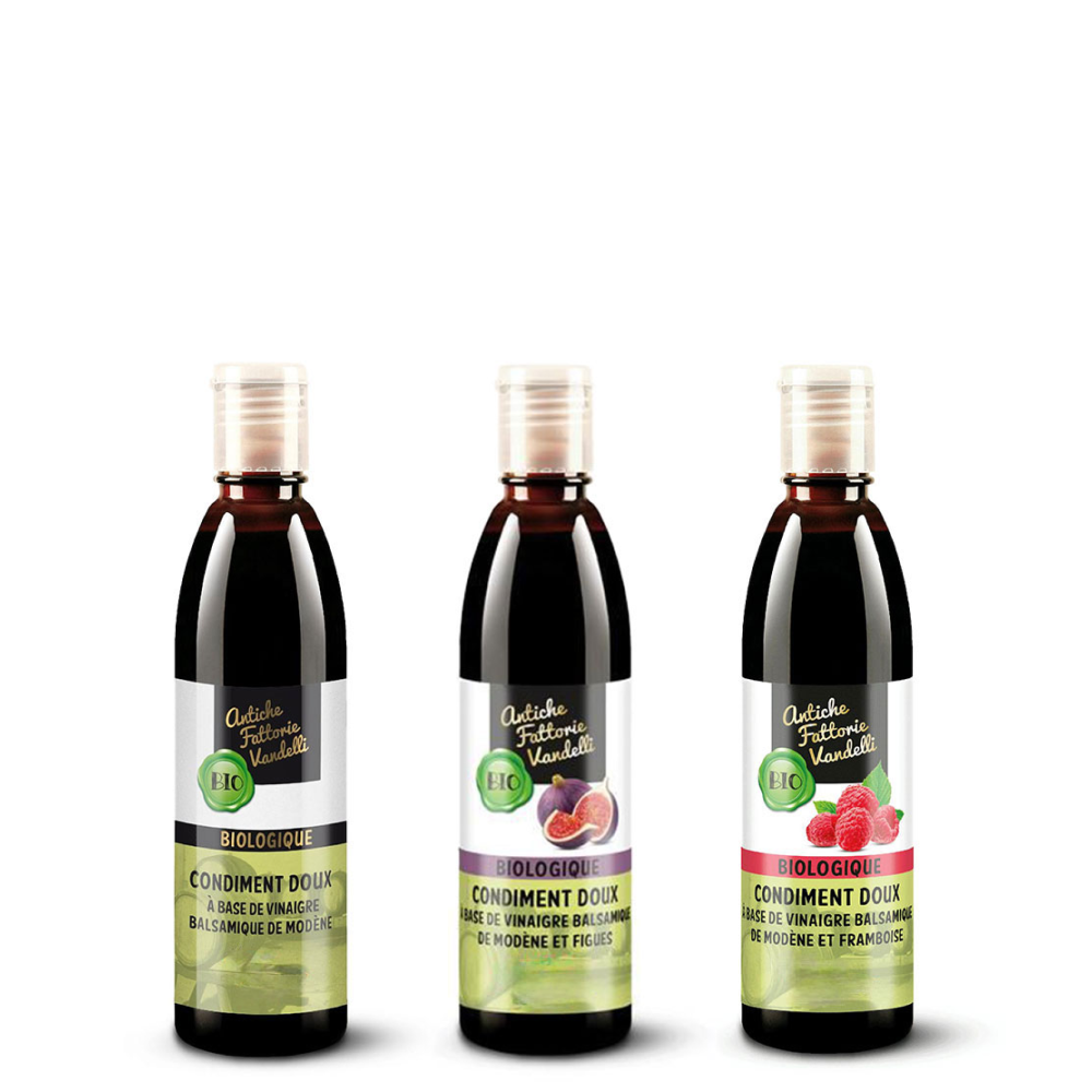 Glasse aromatizzate con aceto balsamico biologiche